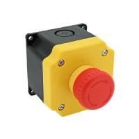 YB Series Control box with emergency stop switch 2NC With nameplate YB1W-YW1B-V4E02R-Y1
