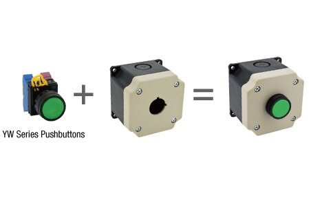 ø22 switches & pilot lights can be mounted on the control box.